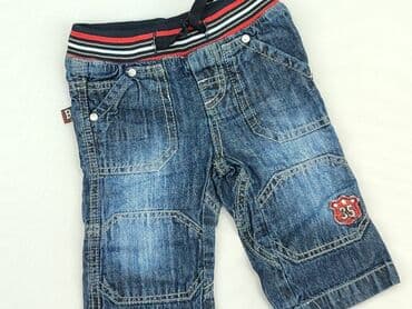 bluzki z zamkiem z przodu: Denim pants, Little kids, 3-6 months, condition - Very good — 1