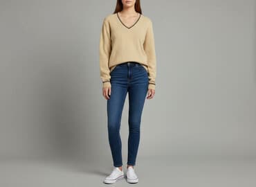 sweter w paski: Sweter damski, rozmiar M — 5