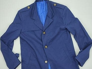 Męski płaszcz/jesionka Ombre, rozmiar M - Kolor: granatowy