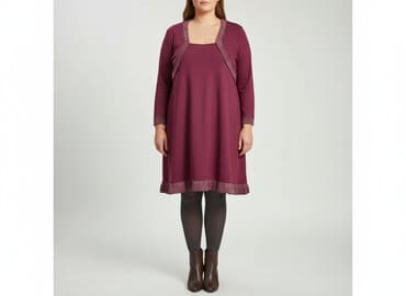 jakie rajstopy do bordowej sukienki: Bodyflirt, Sukienka damska, rozmiar 4XL — 6