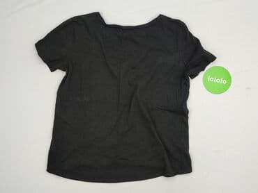 czarne t shirty w serek damskie: Sinsay, T-shirt damski, rozmiar M — 3