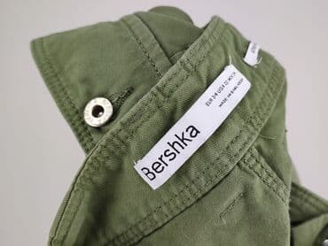 brązowe szerokie spodnie bershka: Bershka, Spodnie cargo damskie, rozmiar XS — 6