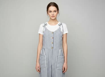 sukienka rozkloszowana dekolt łódka: Kombinezon damski, rozmiar S — 6