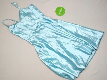 sukienki błękitna na wesele rękawek: Sukienka damska, rozmiar S — 2