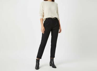 bershka body czarne: Bershka, Spodnie materiałowe damskie, rozmiar M — 7