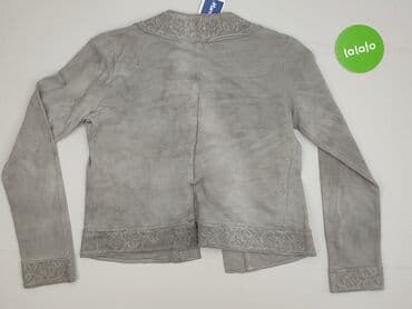 sweter w paski z serduszkiem: Kardigan damski, M — 3