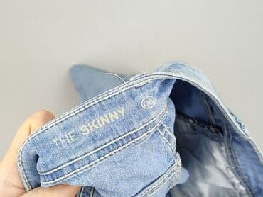 szerokie spodenki jeansowe damskie: Skinny, Jeansy damskie, rozmiar L — 5