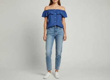 bluzka z odkrytym ramieniem allegro: FRNCH, Bluzka damska, rozmiar S — 7