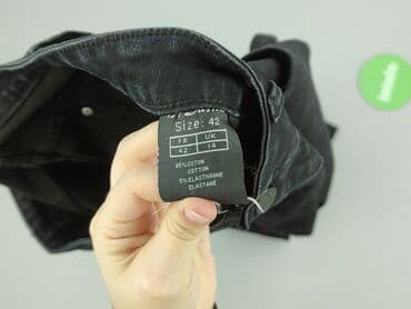 czarne obcisła bluzki: Jeansy damskie, L — 5