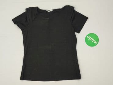 czarne t shirty damskie w serek: Reserved, T-shirt damski, rozmiar M — 2