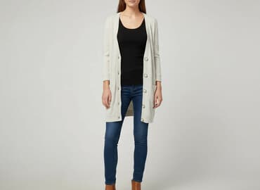 kamizelka futerko h m: H&M, Kardigan damski, rozmiar S — 6