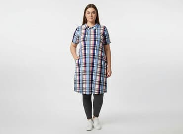 sukienka damska w kratę: Vivienne, Sukienka damska, rozmiar 4XL — 6