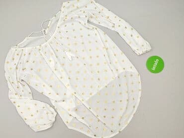 białe bluzki ze zlotym nadrukiem: Bluzka damska, rozmiar M — 2