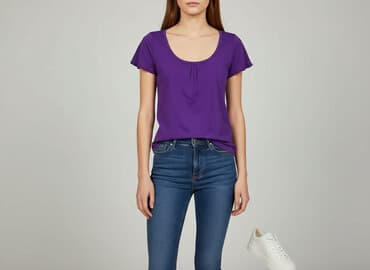 koszulka na ramiączkach jedwabna: CAMAIEU, T-shirt damski, rozmiar S — 7