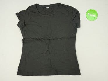 czarne t shirty w serek damskie: T-shirt damski, rozmiar L — 2