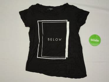 czarne t shirty damskie w serek: Reserved, T-shirt damski, rozmiar L — 2