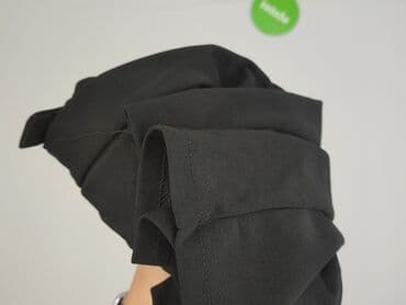 spodnie z wysokim stanem czarne eleganckie: Material trousers for women, size XL — 6