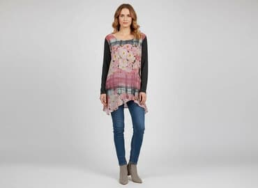 bluzki z printem: Tunika damska, rozmiar S — 7