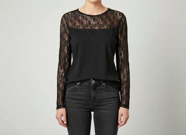 top z piórami czarny: Tom Rose, Bluzka damska, M — 6