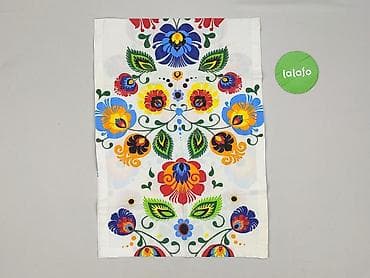 Dom i ogród: Lniana ściereczka kuchennа z kolorowym, ludowym wzorem kwiatowym - — 2