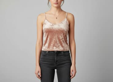 satynowy top pod marynarkę: Bershka, Top damski, rozmiar M — 7