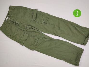 brązowe szerokie spodnie bershka: Bershka, Spodnie cargo damskie, rozmiar XS — 3