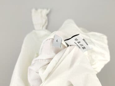 czerwony stanik pod białą bluzkę: Bluzka damska, rozmiar L — 5