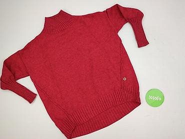 bordowy sweter: Golf damski, rozmiar S — 2