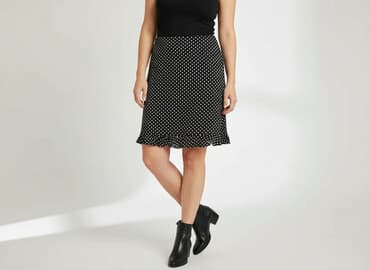 spódnice czarne w białe groszki: Спідниця жіноча, розмір 2XL — 1