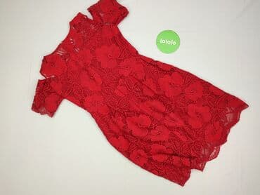 czerwone krótkie sukienki na wesele: Sukienka damska, rozmiar S — 4