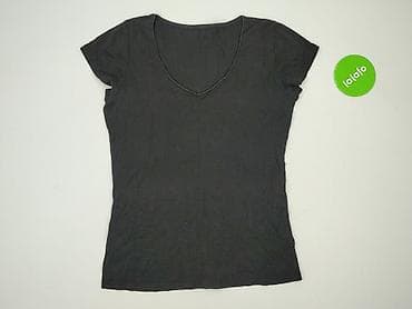 bluzki basic z dekoltem v: T-shirt damski, rozmiar S — 2