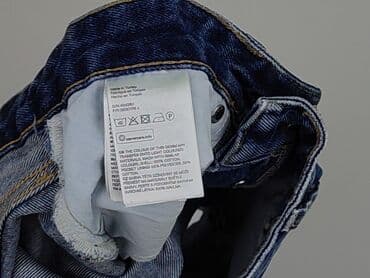krótkie jeansowe spodenki z wysokim stanem: Denim, Szorty damskie, rozmiar S — 6