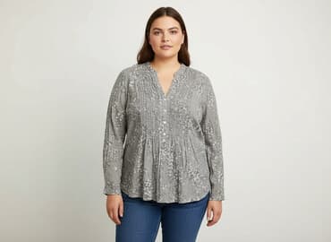 szara bluzka damska: Yessica, Bluzka damska, rozmiar XL — 6