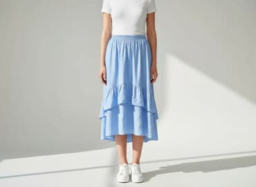 spódnice z falbanami maxi: Women`s skirt, size S — 1