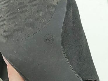 ccc srebrne sandały na obcasie: Półbuty damskie, rozmiar 40 — 6