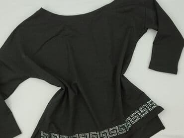 czarne bluzki z cyrkoniami: Bluzka damska, rozmiar One size — 1