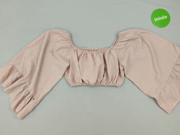 bluzka z bufiastymi rekawami: Top damski, rozmiar S — 2