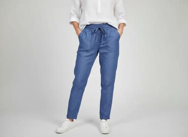 Material trousers for women, size L