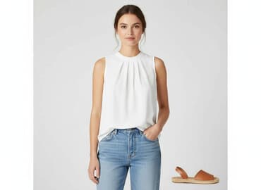 biała bluzka do garnituru: Women's blouse, size M — 1