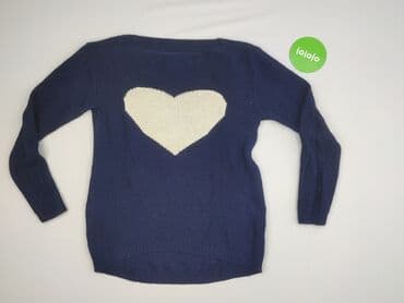 sweter w paski z serduszkiem: Sweter damski, rozmiar L — 2