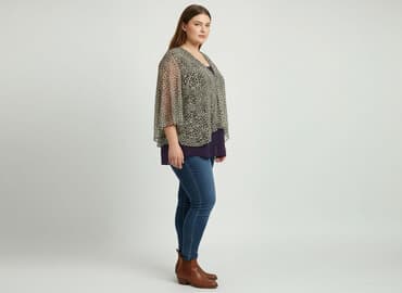 ubrania z kotem: Bluzka damska, rozmiar 4XL — 5