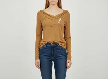 bluzki z wiskozy długi rękaw: Women's blouse, size S — 1