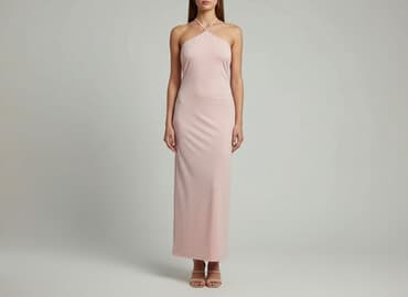 różowa satynowa sukienki: Sukienka damska, rozmiar S — 5