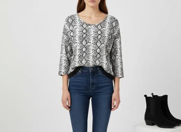 top z piórami czarny: Beloved, Bluzka damska, rozmiar L — 7