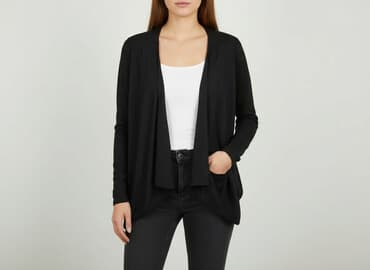 buty na koturnie z futerkiem: Kardigan damski, rozmiar S — 7