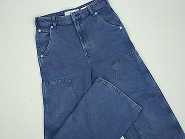 cargo jeans: Spodnie jeansowe, 12 lat, 152, stan - Bardzo dobry — 1