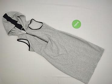 marc jacobs clothes: Sukienka damska bez rękawów z kapturem, sportowa - Kolor: jasnoszary — 2