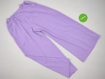 legginsy stringi: Damskie szerokie spodnie culotte – lawendowe - Krój: culotte, szeroka — 3