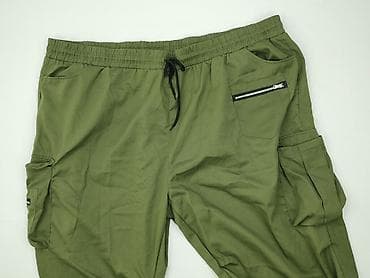 Męskie spodnie cargo w kolorze khaki/oliwkowym - Rozmiar z metki: 5XL