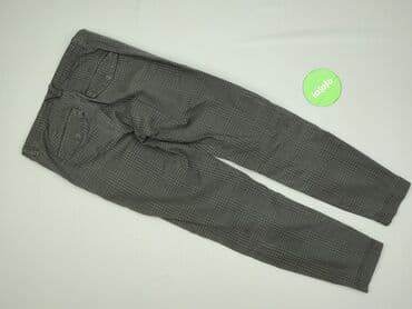 szare szerokie jeansy: Spodnie materiałowe damskie, rozmiar S — 3